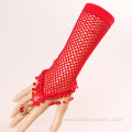 Red Crystal Beads Tassel Lace Bracelet Jewelry For Wedding